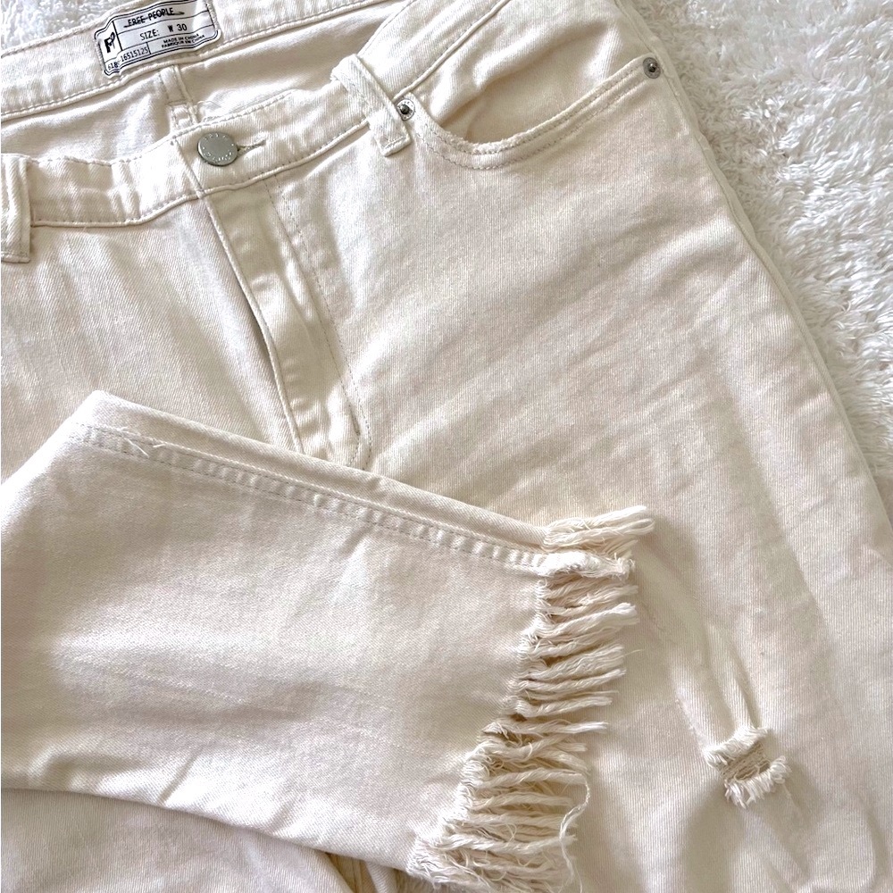 Free people jeans beige stretch size W30